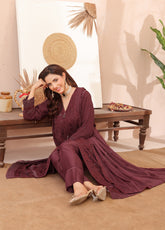 Layla By Noori Fabrics Embroidered Chiffon 3 Piece Stitched Suit NF25LG D-02